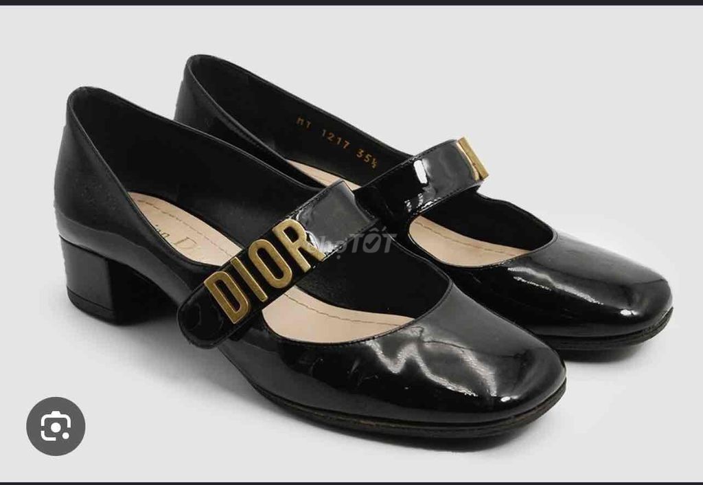 Giày búp bê Dior da bóng đen nữ. Mua bán Giày dép tại Quận Đống Đa Hà Nội được đăng bởi Khánh Huyền hình 1