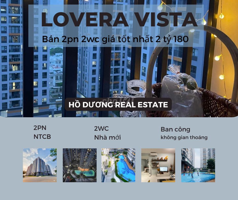 Lovera vista Khang Điền 2PN 2WC 2 tỷ 18 xem nhà ngay, sổ sẵn.