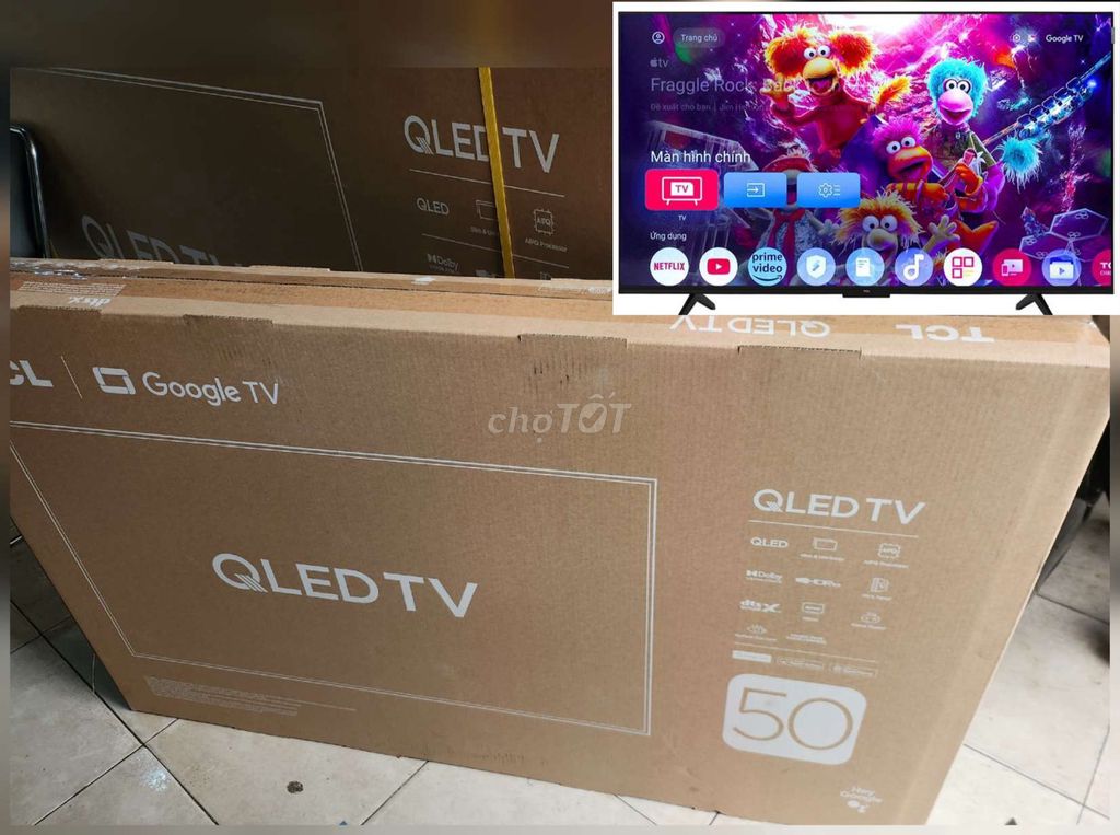 Google tv 50in Qled 4k TCL 50P7K MỚI💯NGUYÊN THÙNG. Mua bán Tivi, Âm thanh tại Quận Bình Thạnh Tp Hồ Chí Minh được đăng bởi Minh hình 1