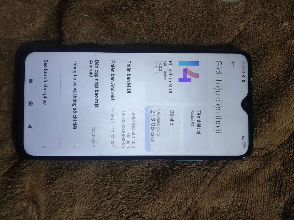 Redmi 9t 6 128g zin all pin 6k trâu