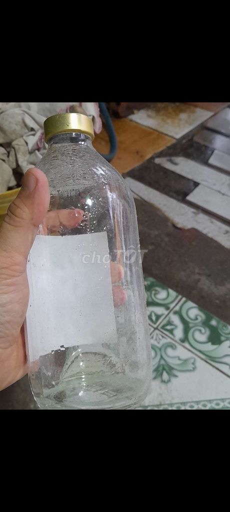 Xả chai nước biển thủy tinh nuôi cá500ml,5k/1 chai