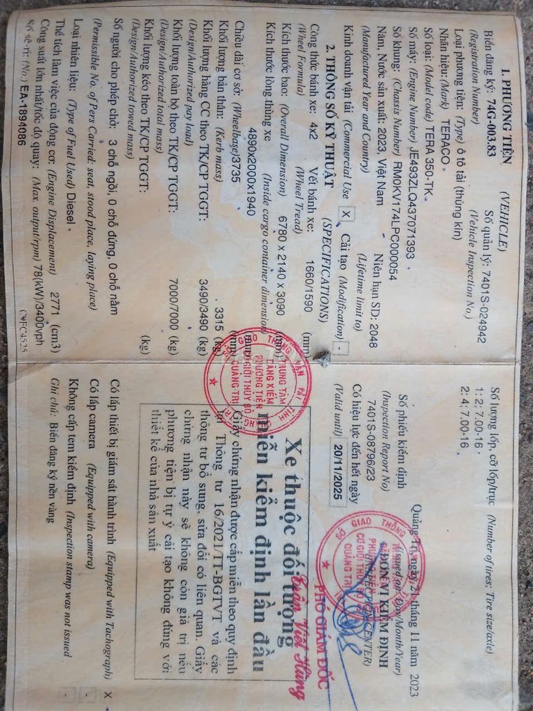 Daehan Teraco TERA350 3t49 thùng 4m9 2023. Mua bán Xe tải, xe ben tại Quận Liên Chiểu Đà Nẵng được đăng bởi Nguyễn Thọ Vương Khang hình 1