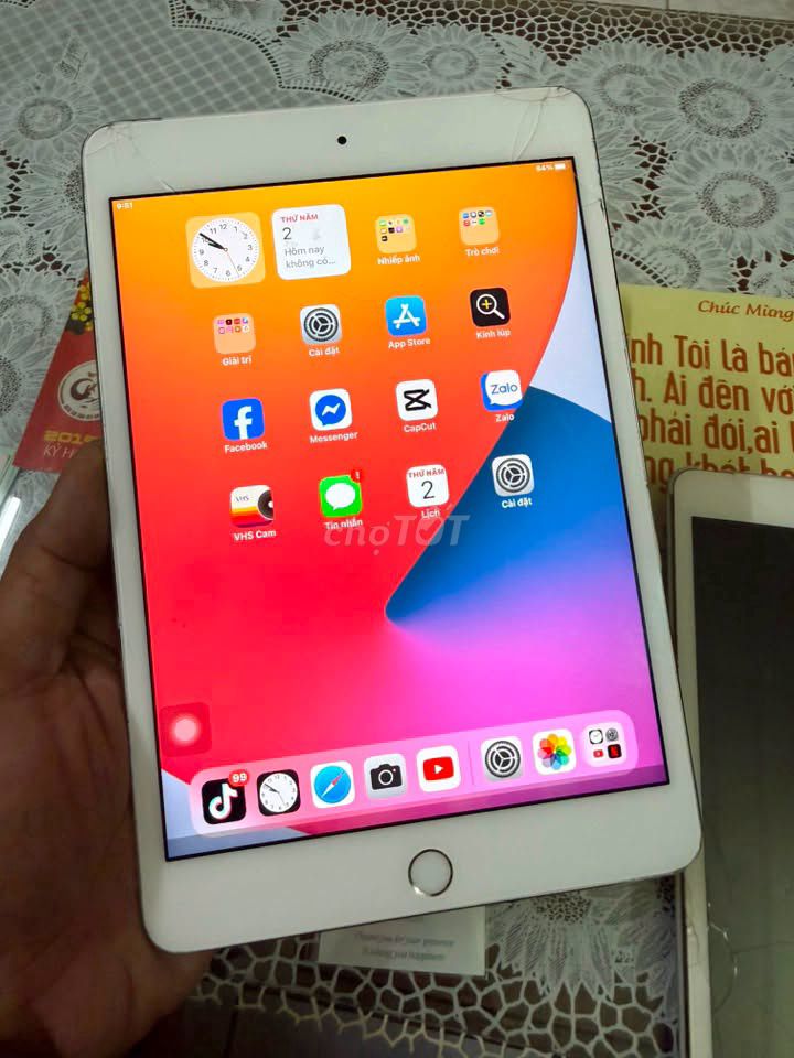 Apple iPad mini 4 128GB Trắng Vân tay. Mua bán Máy tính bảng tại Quận Tân Bình Tp Hồ Chí Minh được đăng bởi Hội Đồ Điện Tử hình 1