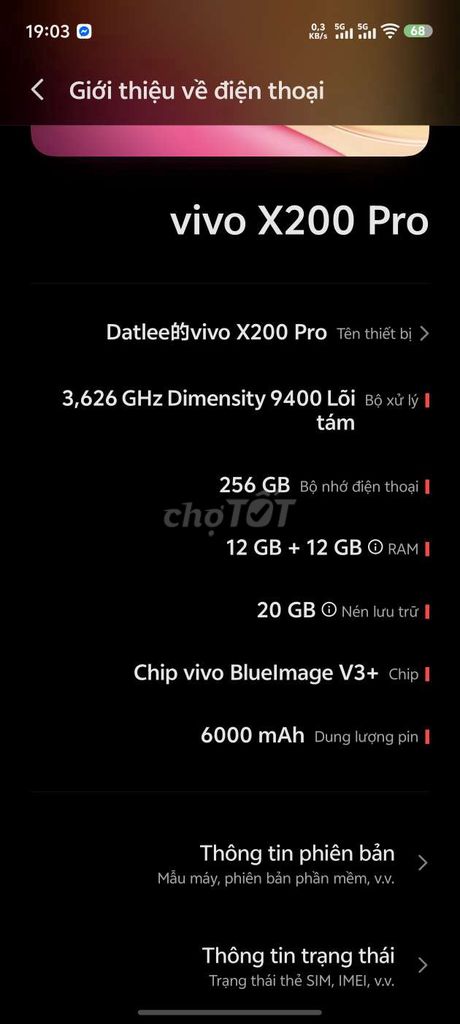 Vivo X200 Pro 12GB/256GB. Mua bán Điện thoại tại Quận Hải Châu Đà Nẵng được đăng bởi đạt hình 1