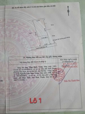 Đất mặt tiền đường Đặng Xuân Bảng, kp Suối Nhum, p Tân Thành, tp HCM