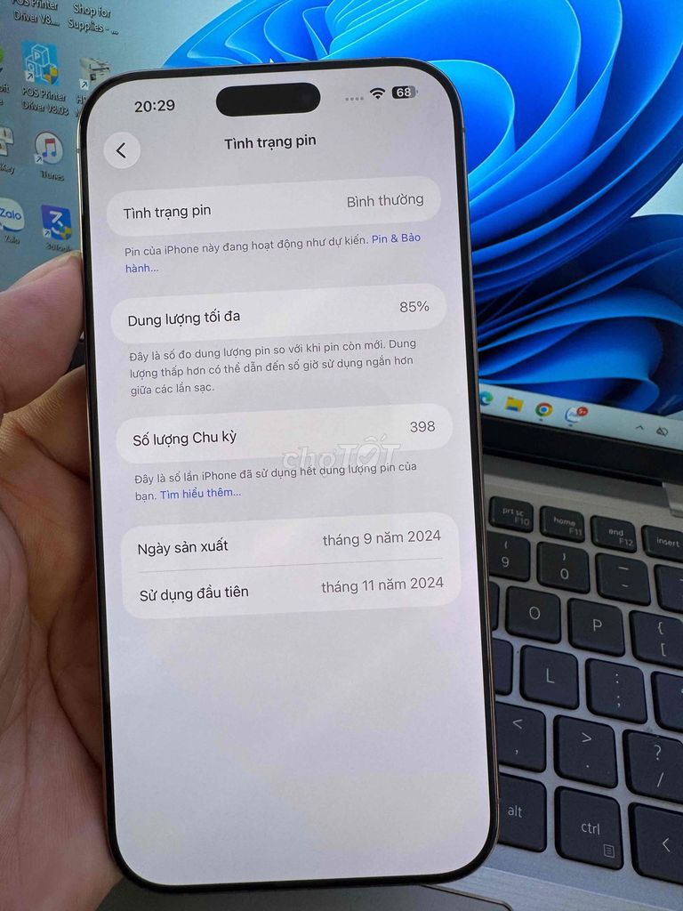 Apple iPhone 16 Pro Max 256GB Vàng 99% zin áp. Mua bán Điện thoại tại Quận 6 Tp Hồ Chí Minh được đăng bởi QUỐC THIÊN BÁN GÓP 0 ĐỒNG  hình 1