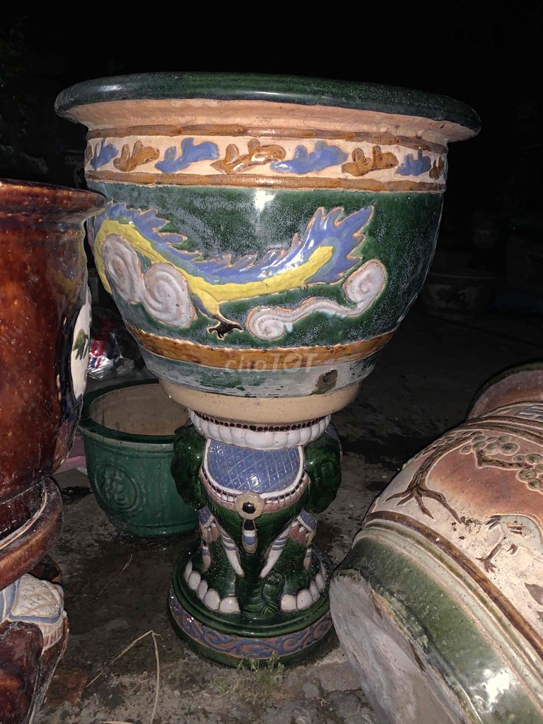 Chậu trồng cây gốm sứ Rồng. Mua bán Cây cảnh, đồ trang trí tại Huyện Đức Hòa Long An được đăng bởi bạch lạp kim hình 1