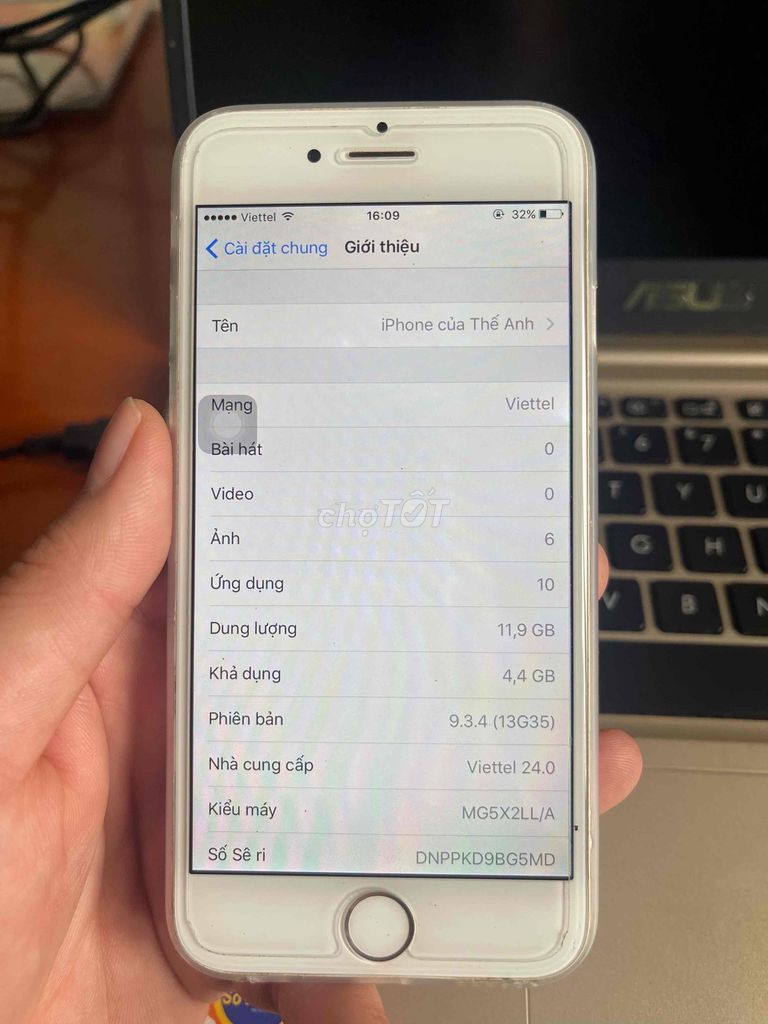 Apple iPhone 6 16GB Bạc. Mua bán Điện thoại tại Thành phố Hòa Bình Hòa Bình được đăng bởi The Anh Nguyen hình 1