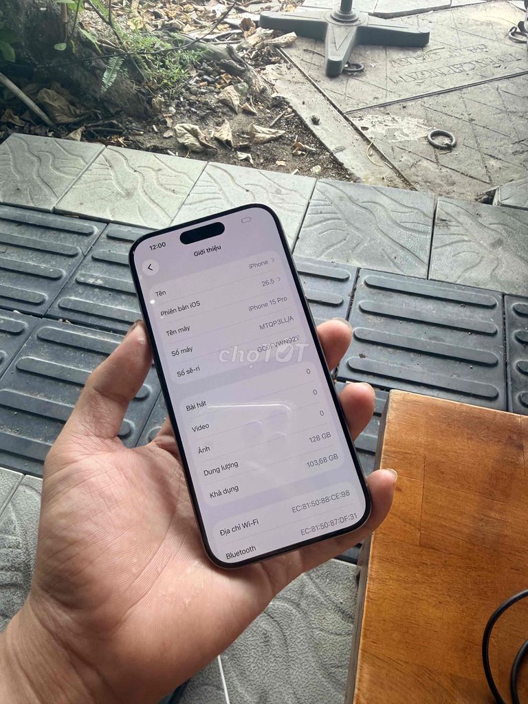 Apple iPhone 15 Pro 128GB Xám 99%. Mua bán Điện thoại tại Quận Ngũ Hành Sơn Đà Nẵng được đăng bởi Nghĩa  hình 1