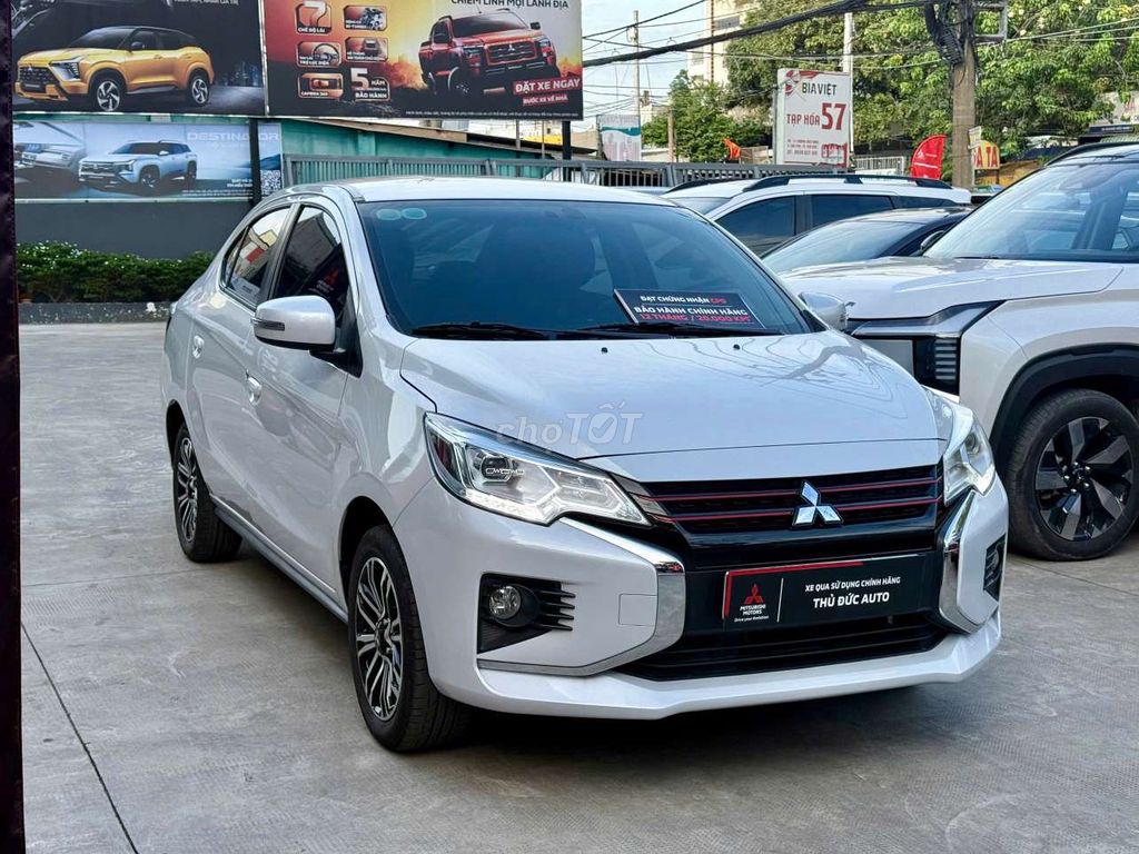 Mitsubishi Attrage CVT 2024 Trắng - 8800km. Mua bán Ô tô tại Thành phố Thủ Đức Tp Hồ Chí Minh được đăng bởi Mitsubishi Chính Hãng hình 1