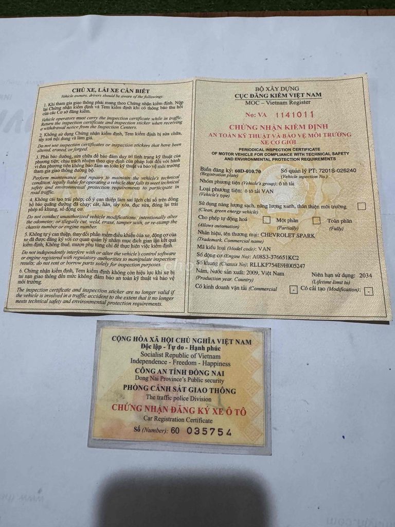 Spark Van 2 chổ 2009 xe đẹp bao tranh chấp xe Bd. Mua bán Ô tô tại Huyện Dầu Tiếng Bình Dương được đăng bởi Đào Tấn hình 7