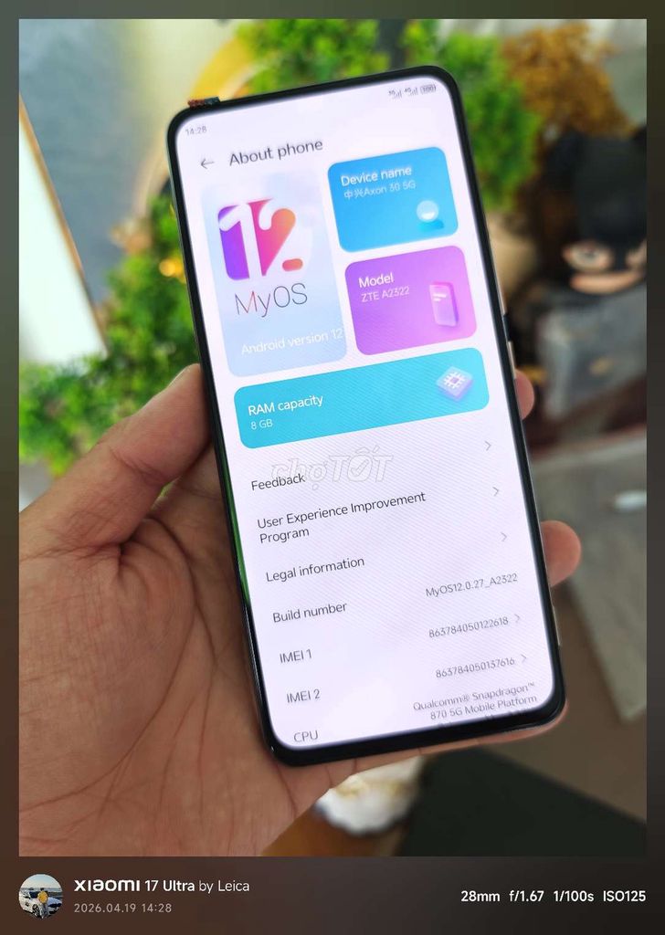 ZTE Axon 30 5G gl. Mua bán Điện thoại tại Quận Gò Vấp Tp Hồ Chí Minh được đăng bởi Mr Beát  hình 1