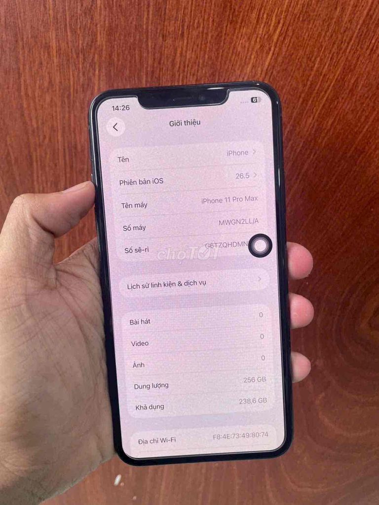 iPhone 11 Pro Max 256GB Đen Mỹ. Mua bán Điện thoại tại Thành phố Tây Ninh Tây Ninh được đăng bởi cầm đồ  hình 1