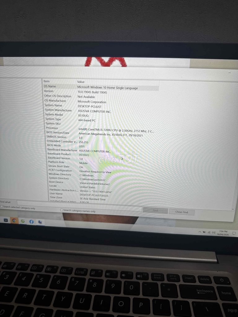 ASUS X510UQ i5-7200U 8GB Bạc. Mua bán Laptop tại Quận Tân Phú Tp Hồ Chí Minh được đăng bởi hieudoan hình 1