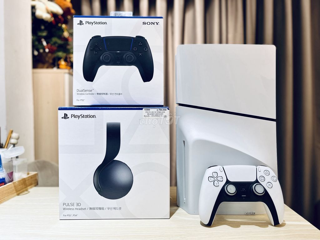 PS5 Slim + Headset PS5 + Tay PS5