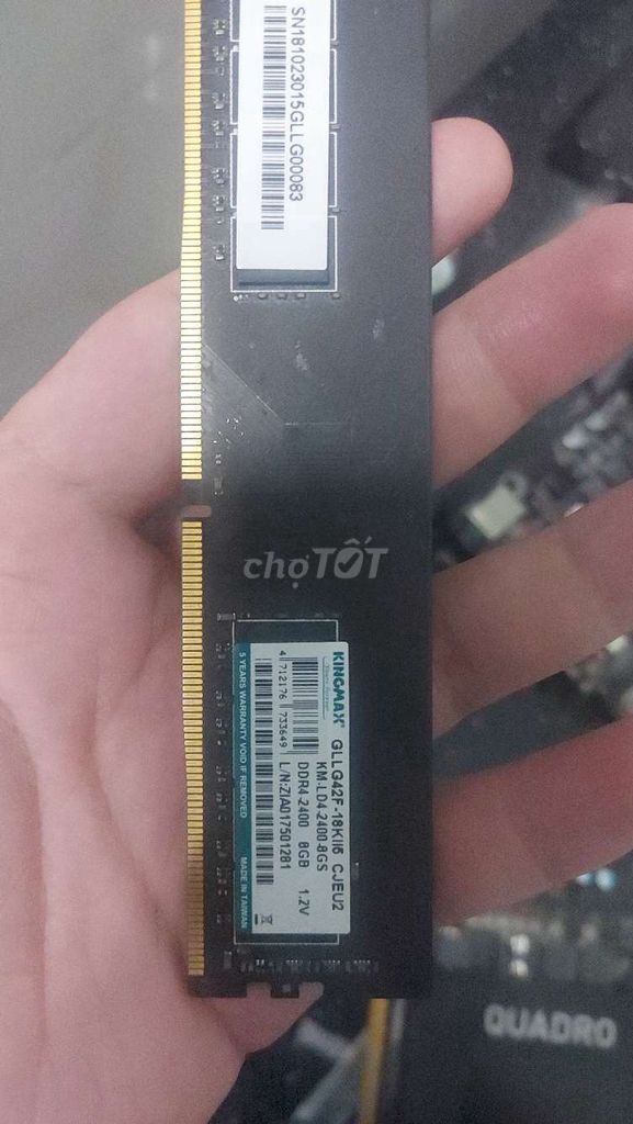 RAM Kingmax DDR4 8GB 2400MHz Đài Loan. Mua bán Linh kiện (RAM, Card...) tại Thành phố Vĩnh Long Vĩnh Long được đăng bởi TECH HUB PC hình 1