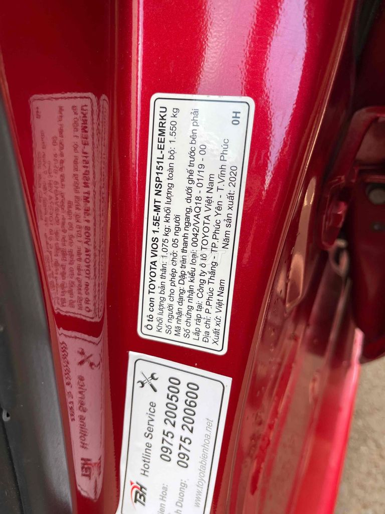 Toyota Vios 2020 1.5E MT - 63000 km. Mua bán Ô tô tại Huyện Cư M'gar Đắk Lắk được đăng bởi Ku bo hình 13