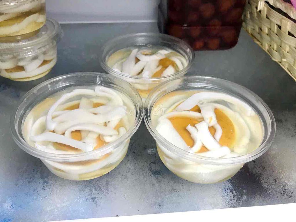 rau câu dừa bánh flan