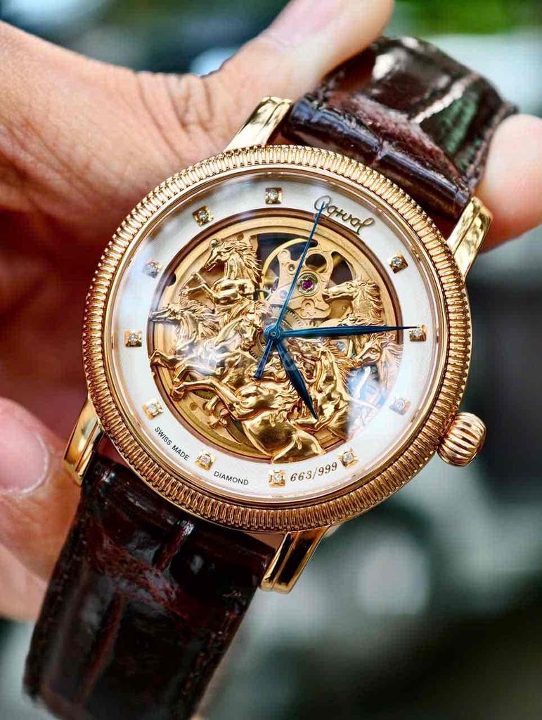 Đồng hồ Ogival Bát mã truy phong size 42mm. Mua bán Đồng hồ tại Quận Hoàng Mai Hà Nội được đăng bởi Anh Tuấn hình 1