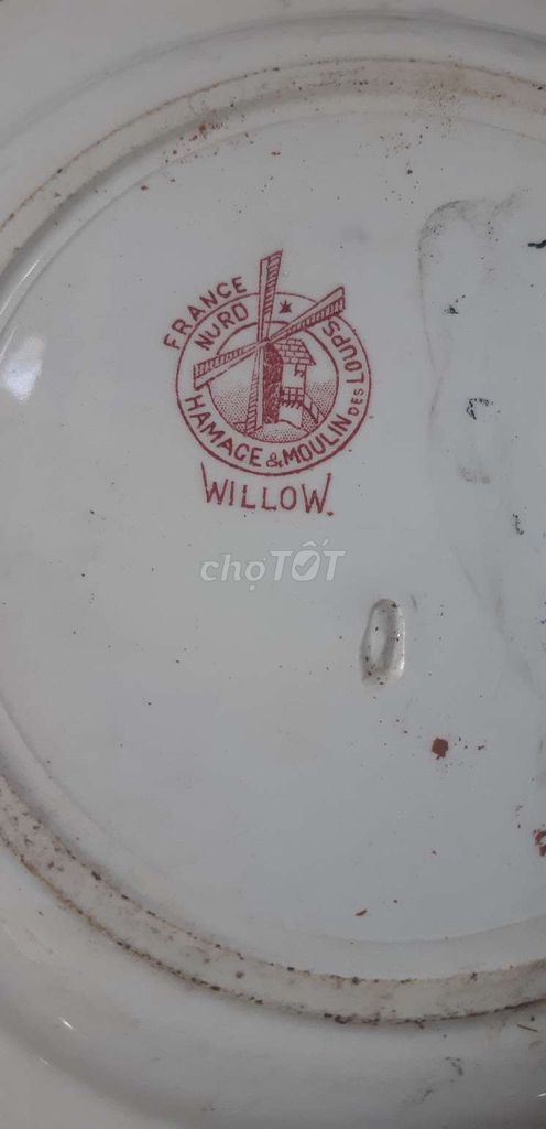 Đĩa cỗ Willow Gốm sứ Đỏ trắng. Mua bán Đồ sưu tầm, đồ cổ tại Quận Bình Thuỷ Cần Thơ được đăng bởi Ngọc Tiến  hình 1