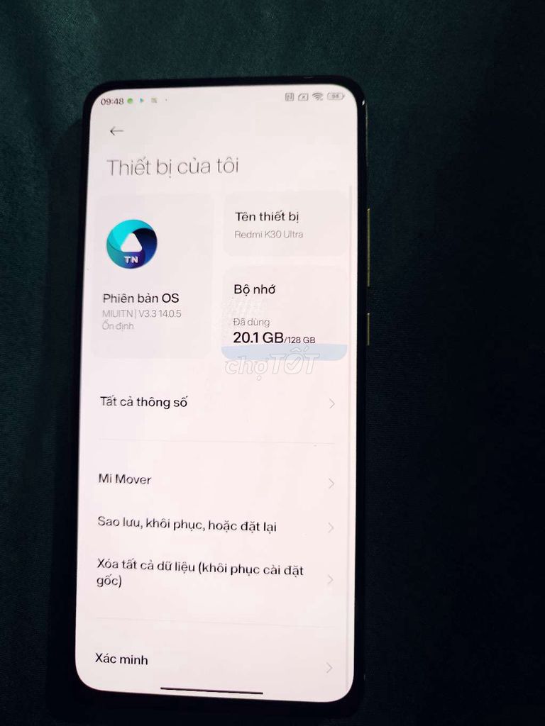 Xiaomi Redmi K30 Ultra 128GB Xanh. Mua bán Điện thoại tại Quận Nam Từ Liêm Hà Nội được đăng bởi Hoàng Đông hình 1