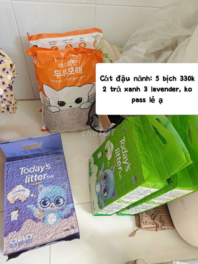 Cát vệ sinh đậu nành. Mua bán Phụ kiện, Thức ăn, Dịch vụ tại Quận Bình Thuỷ Cần Thơ được đăng bởi Ella Lương hình 1