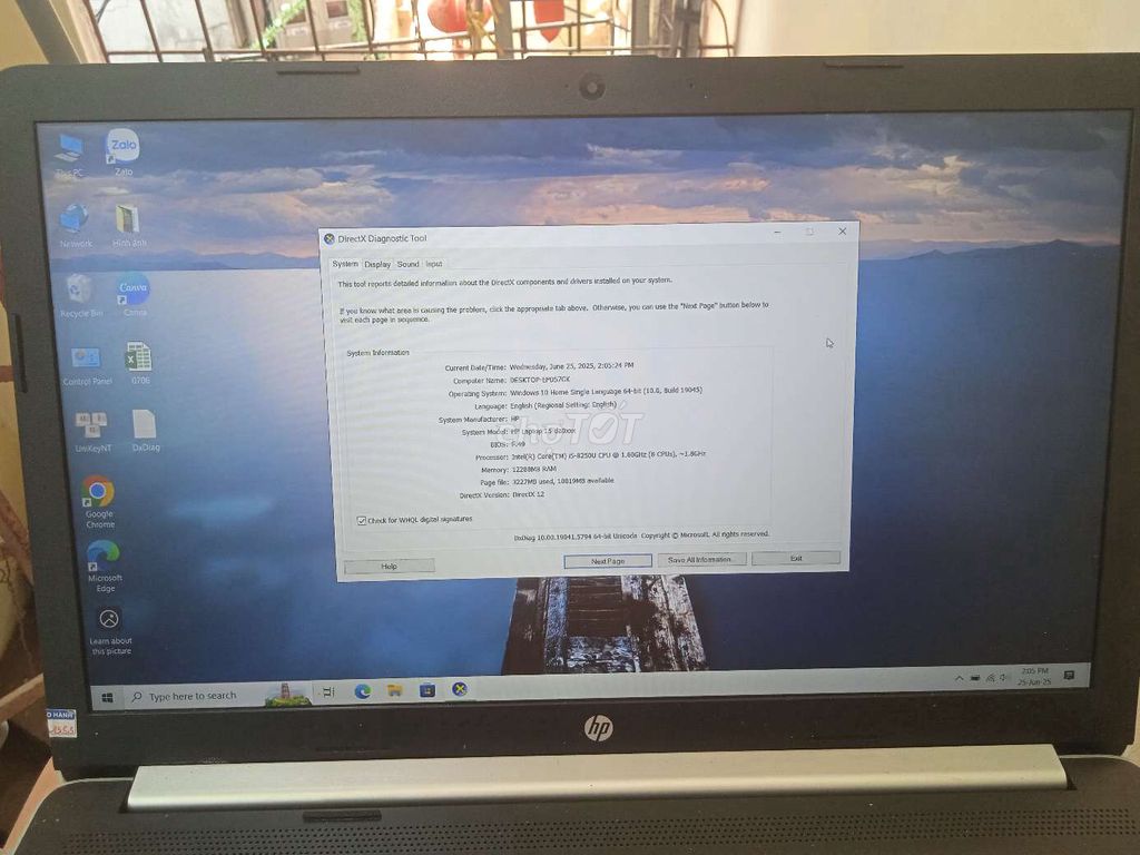 Mình cần thanh lý con HP Intel I5 8250 Ram 12GB