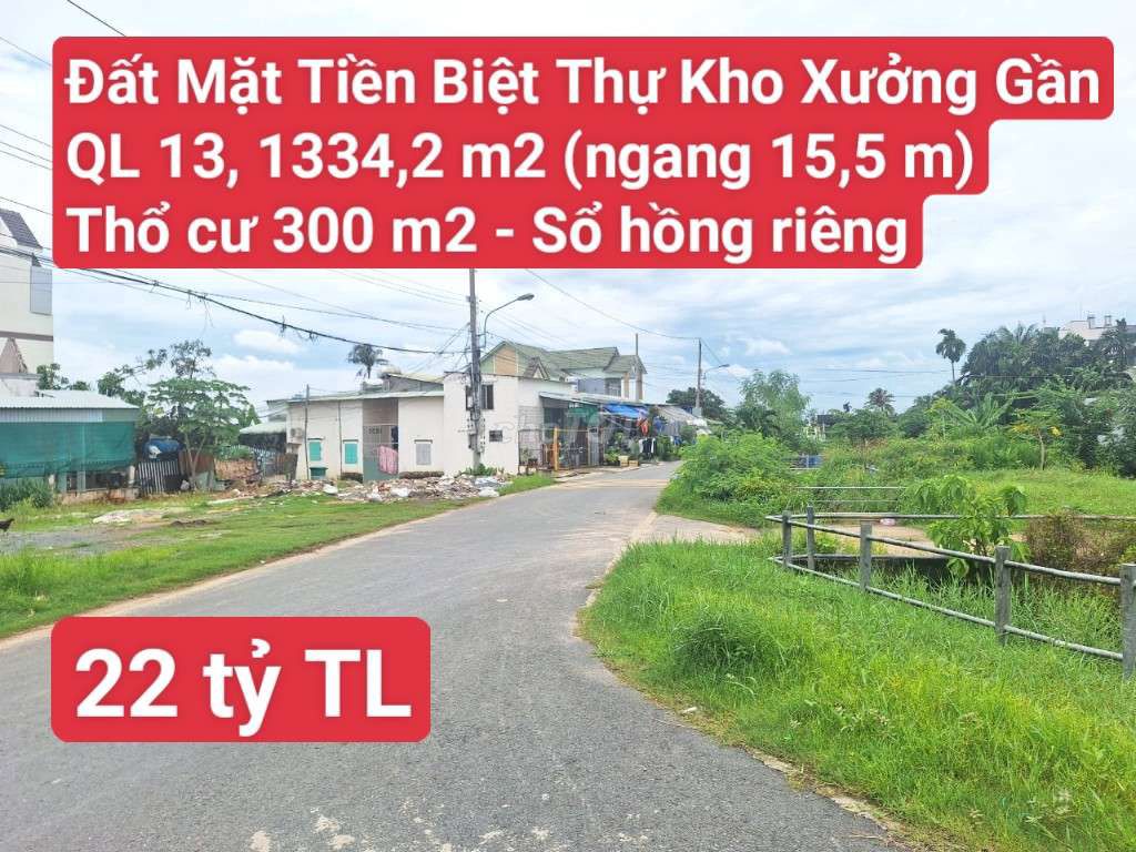 🆘 Đất Biệt Thự Vườn Kho Xưởng Mặt Tiền Đường Hưng Định 17,Tp.Thuận An