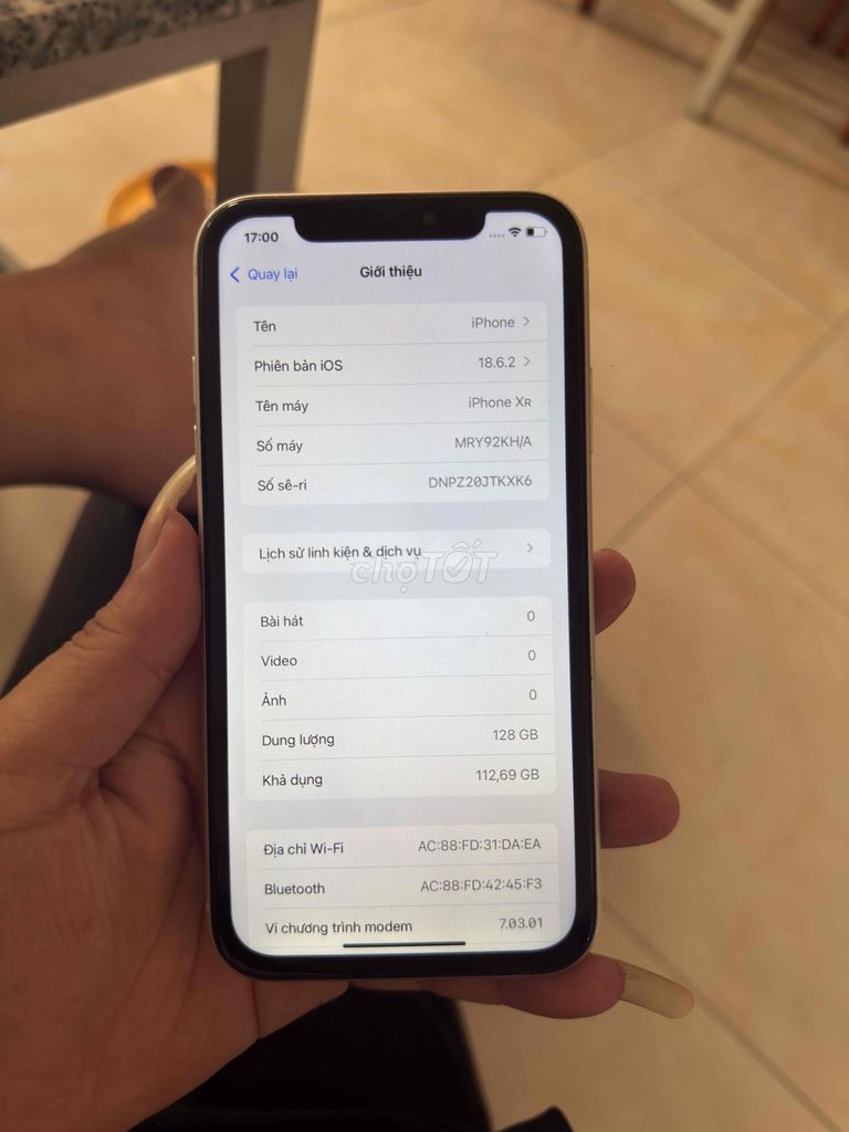 iPhone XR 128GB Trắng. Mua bán Điện thoại tại Thị xã Bến Cát Bình Dương được đăng bởi Tuấn Vũ hình 1