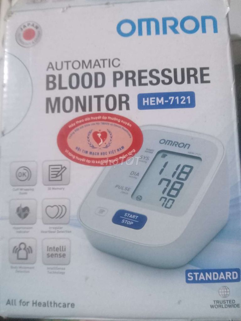 máy đo huyết áp bắp tay tự động Omron HEM-7121.. Mua bán Nội thất, đồ gia dụng khác tại Huyện Củ Chi Tp Hồ Chí Minh được đăng bởi sưu tầm cần thanh lý  hình 1