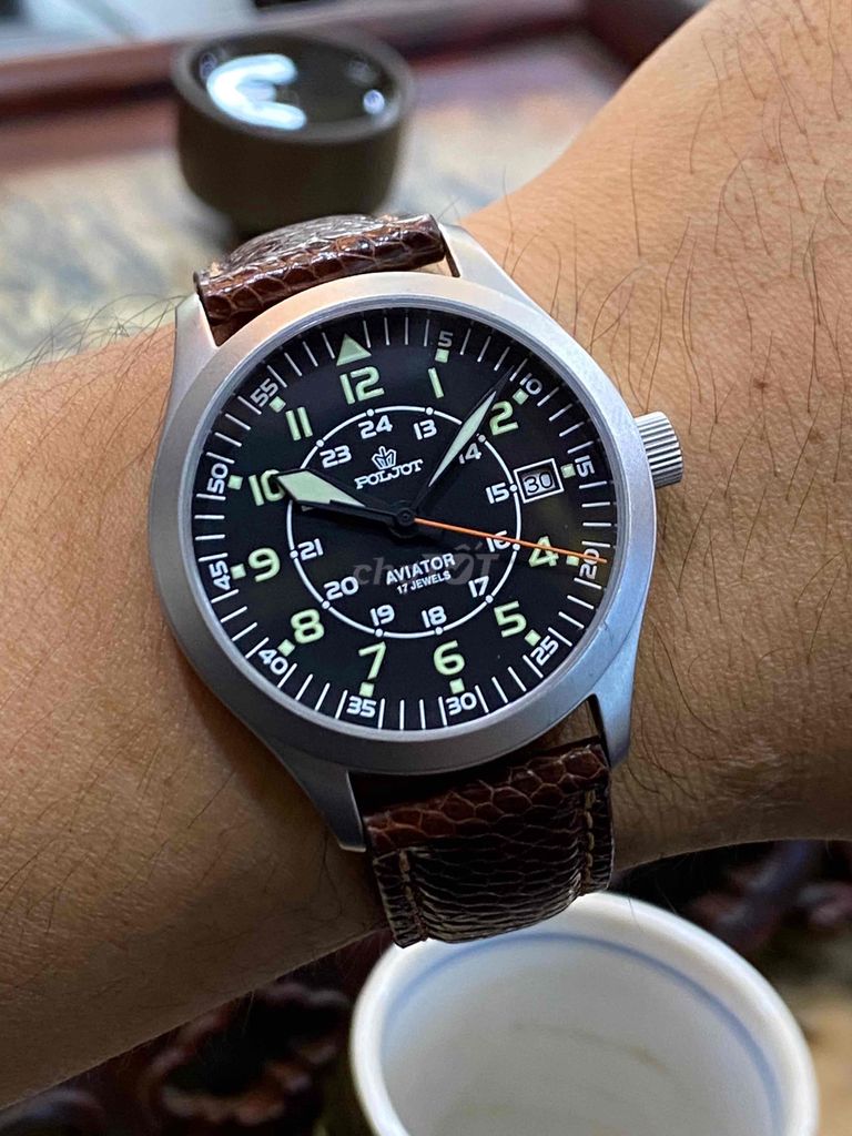 Đồng hồ Poljot Aviator Nam Thép Đen. Mua bán Đồng hồ tại Quận Hoàng Mai Hà Nội được đăng bởi Hùng Râu Đồng Hồ Cổ hình 1
