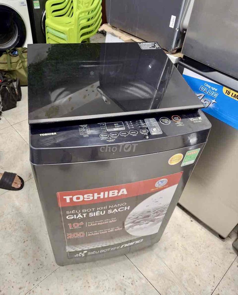 Thanh lý máy giặt Toshiba 10kg chạy tốt có BH. Mua bán Máy giặt tại Quận Tân Bình Tp Hồ Chí Minh được đăng bởi Quí Vũ Official hình 1
