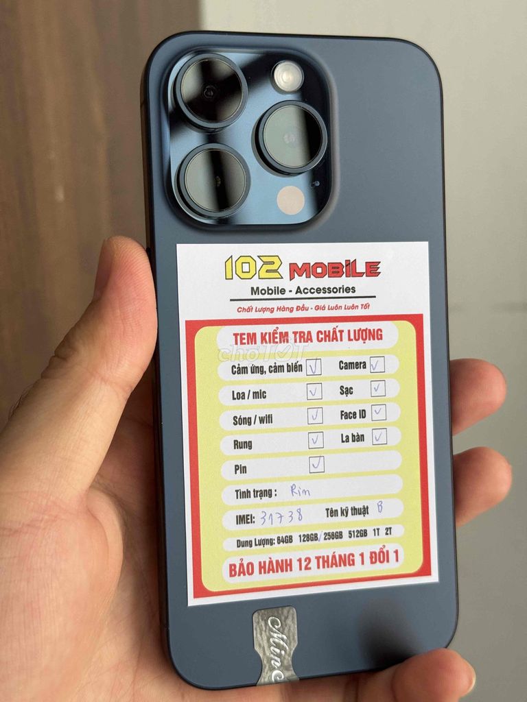 iPhone 15 Pro 128GB xanh Đã sử dụng máy đẹp nét. Mua bán Điện thoại tại Thành phố Buôn Ma Thuột Đắk Lắk được đăng bởi Nguyễn Hoàng hình 1