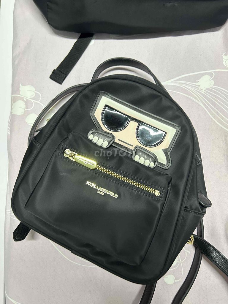 Balo mini Karl Lagerfeld Nữ Đen. Mua bán Túi xách tại Quận 1 Tp Hồ Chí Minh được đăng bởi Vi Lê hình 1