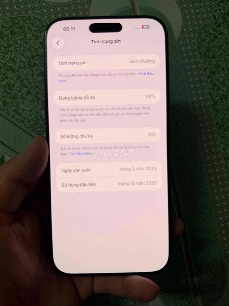 Cần bán Iphone 16 Promax 256GB VN/A. Mua bán Điện thoại tại Huyện Củ Chi Tp Hồ Chí Minh được đăng bởi Justin Huỳnh hình 1