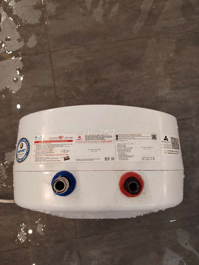 Bình nóng lạnh ROSSI 6 lít Trắng. Mua bán Thiết bị vệ sinh, nhà tắm tại Quận Ngũ Hành Sơn Đà Nẵng được đăng bởi Phương Hồ hình 1