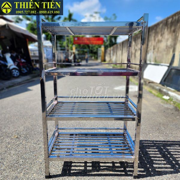 Kệ inox 4 tầng 75x45x125 (Hàng MỚI 100%). Mua bán Tủ, kệ gia đình tại Quận Cẩm Lệ Đà Nẵng được đăng bởi Huỳnh Hà  hình 1