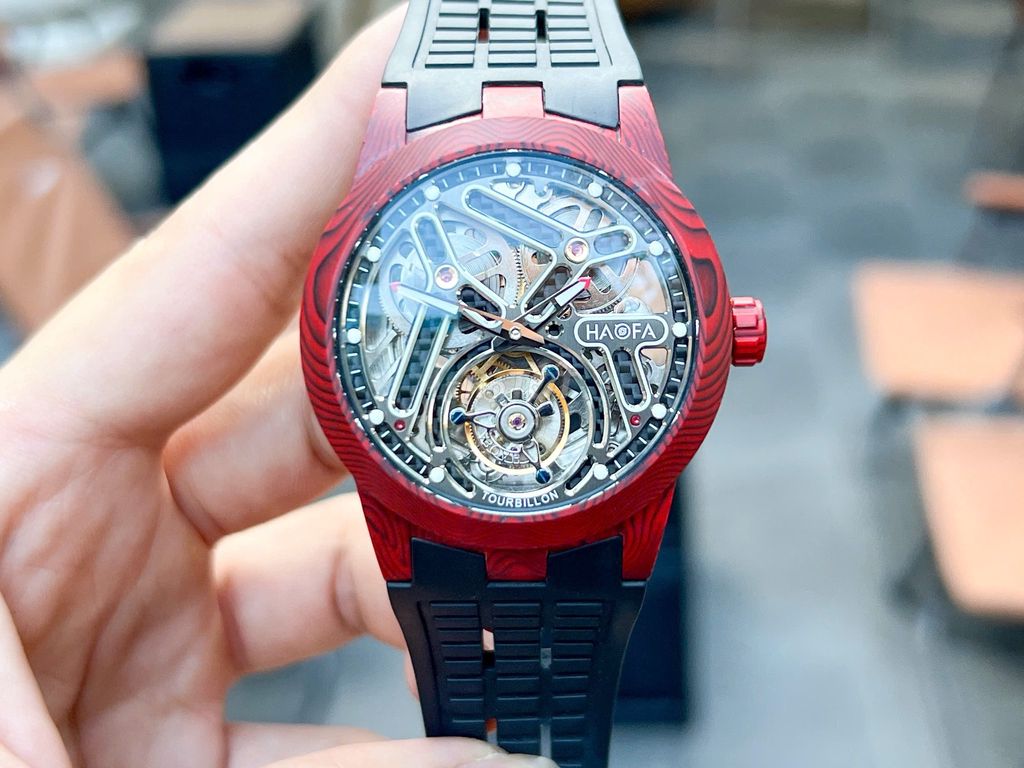 Đồng hồ cơ HAOFA 2330 DOUBLE SPRING CARBON FIBRE . Mua bán Đồng hồ tại Quận Hoàng Mai Hà Nội được đăng bởi Hoà Hồ Authentic  hình 1