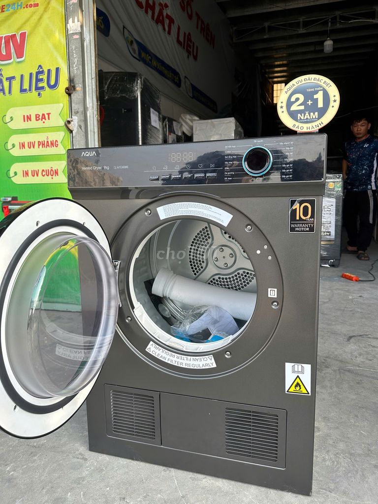 Máy sấy thông hơi Aqua 9 kg AQH-V901K PS,. Mua bán Máy giặt tại Quận Gò Vấp Tp Hồ Chí Minh được đăng bởi Điện Máy Giá Kho Miền Nam hình 4
