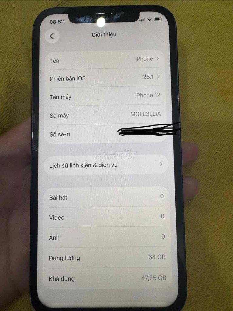 iPhone 12 64GB Đen. Mua bán Điện thoại tại Thành phố Dĩ An Bình Dương được đăng bởi Trần Văn Bình hình 1