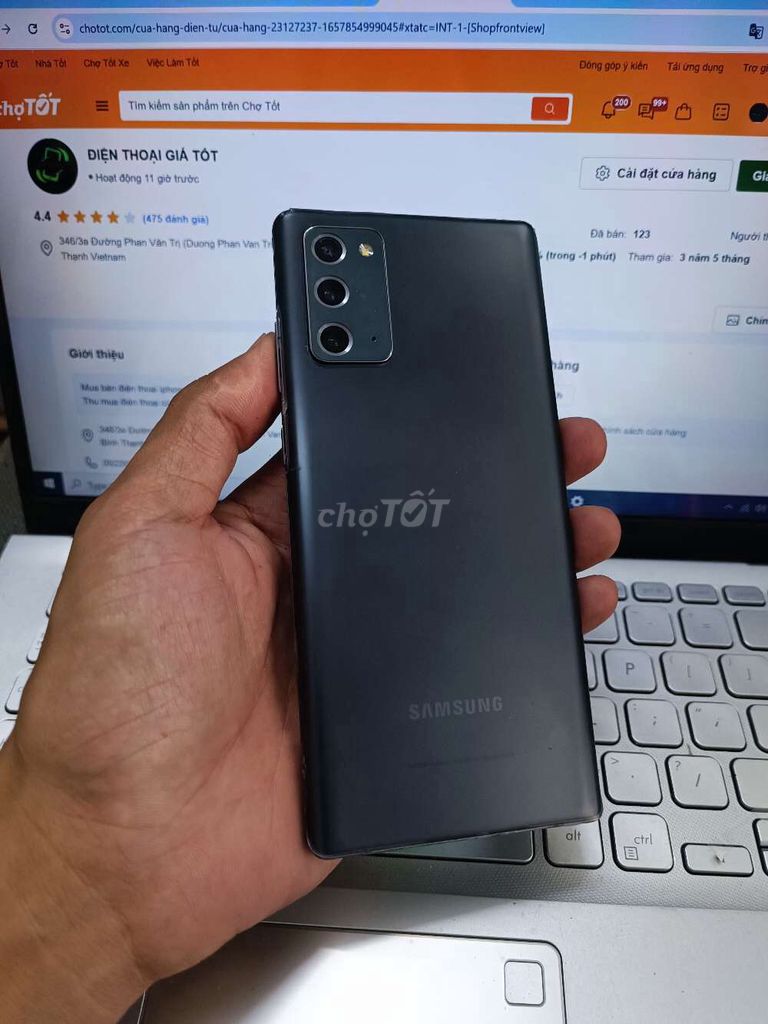 SAMSUNG NOTE 20 8GB.256GB SNAP 865 ZIN FULL CN. Mua bán Điện thoại tại Quận Bình Thạnh Tp Hồ Chí Minh được đăng bởi Dân Mobile hình 1