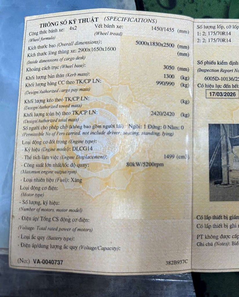 BÁN gấp Dongben 990kg đời 2020 thùng bạt 2m9. Mua bán Xe tải, xe ben tại Thành phố Thuận An Bình Dương được đăng bởi Xe tải Bình Dương hình 8