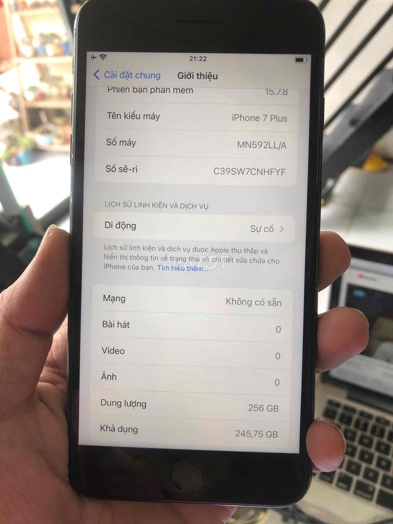 iphone 7 plus 256gb đen quốc tế không xài sim