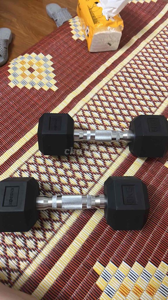 Tạ đơn Kingbox 5kg Kim loại Cao su Đen Bạc. Mua bán Đồ thể thao, Dã ngoại tại Quận Long Biên Hà Nội được đăng bởi Mạnh Dương hình 1
