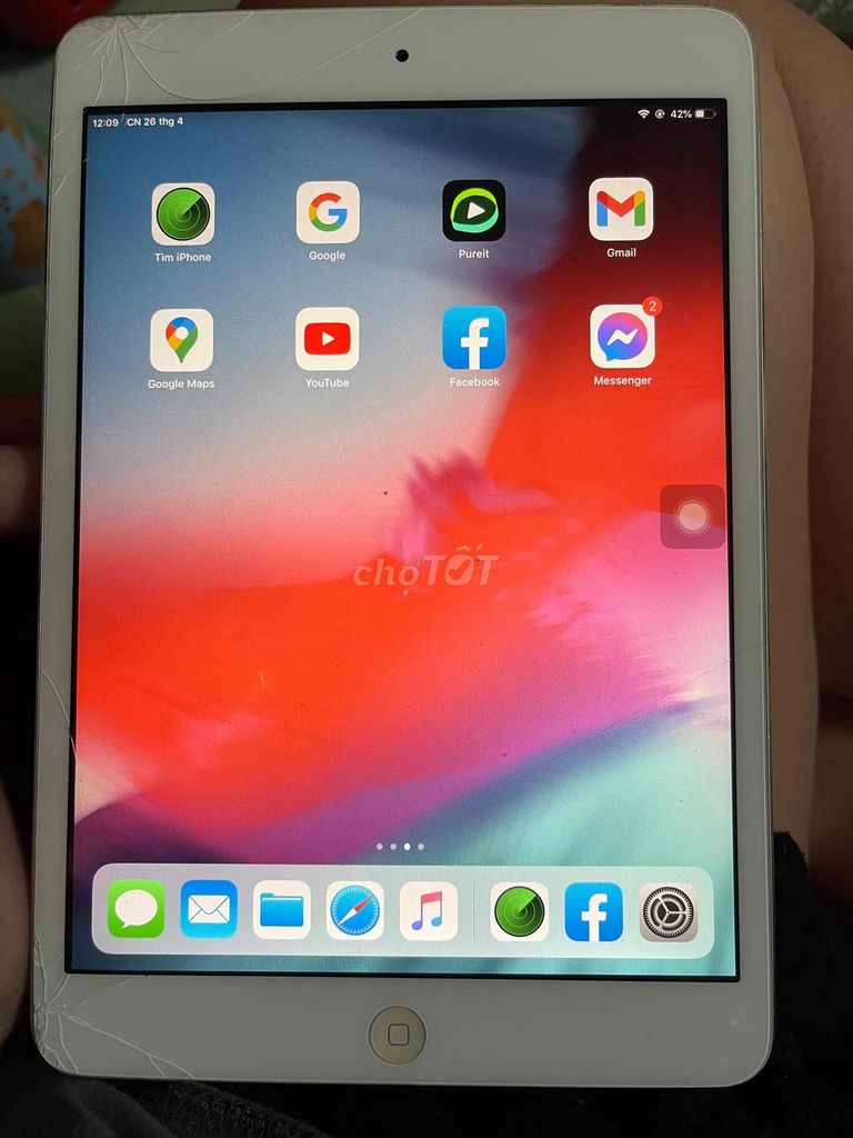 Apple iPad mini 2 32GB Bạc nứt kính ngoài. Mua bán Máy tính bảng tại Quận 3 Tp Hồ Chí Minh được đăng bởi Le nguyen nhat nam hình 1