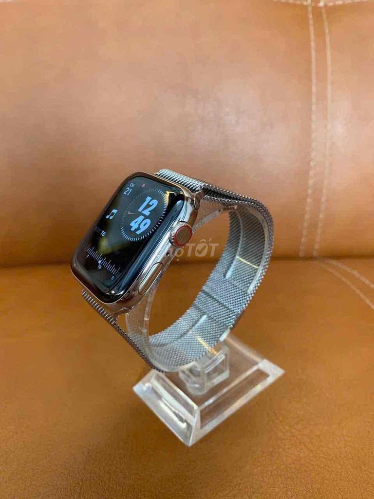 Bán apple watch sr6:44 Thép trắng lte Esim keng