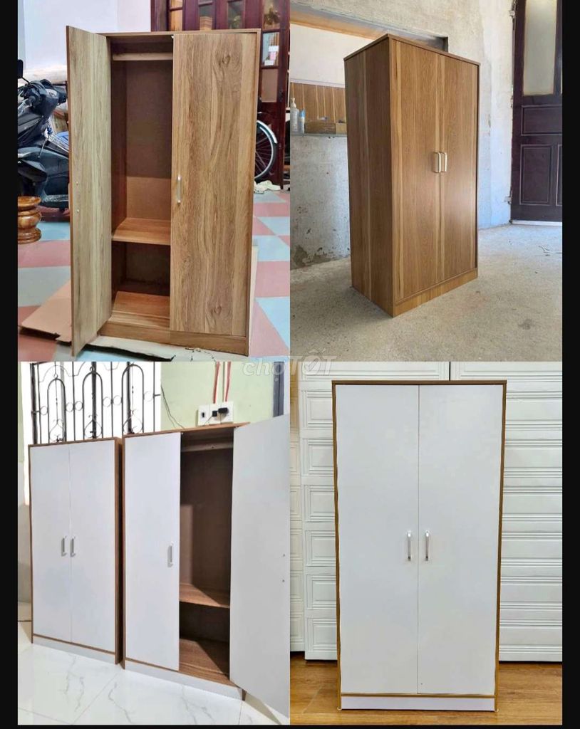 tủ quần áo trẻ em cao 120cm màu gỗ, trắng. Mua bán Tủ, kệ gia đình tại Quận Thanh Khê Đà Nẵng được đăng bởi Gia Dụng Thủy Lê hình 1