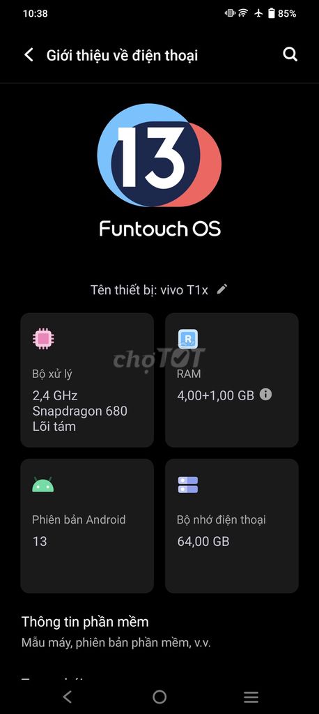 Vivo T1x 4GB/64GB. Mua bán Điện thoại tại Quận Bình Tân Tp Hồ Chí Minh được đăng bởi Phammminhhao hình 1