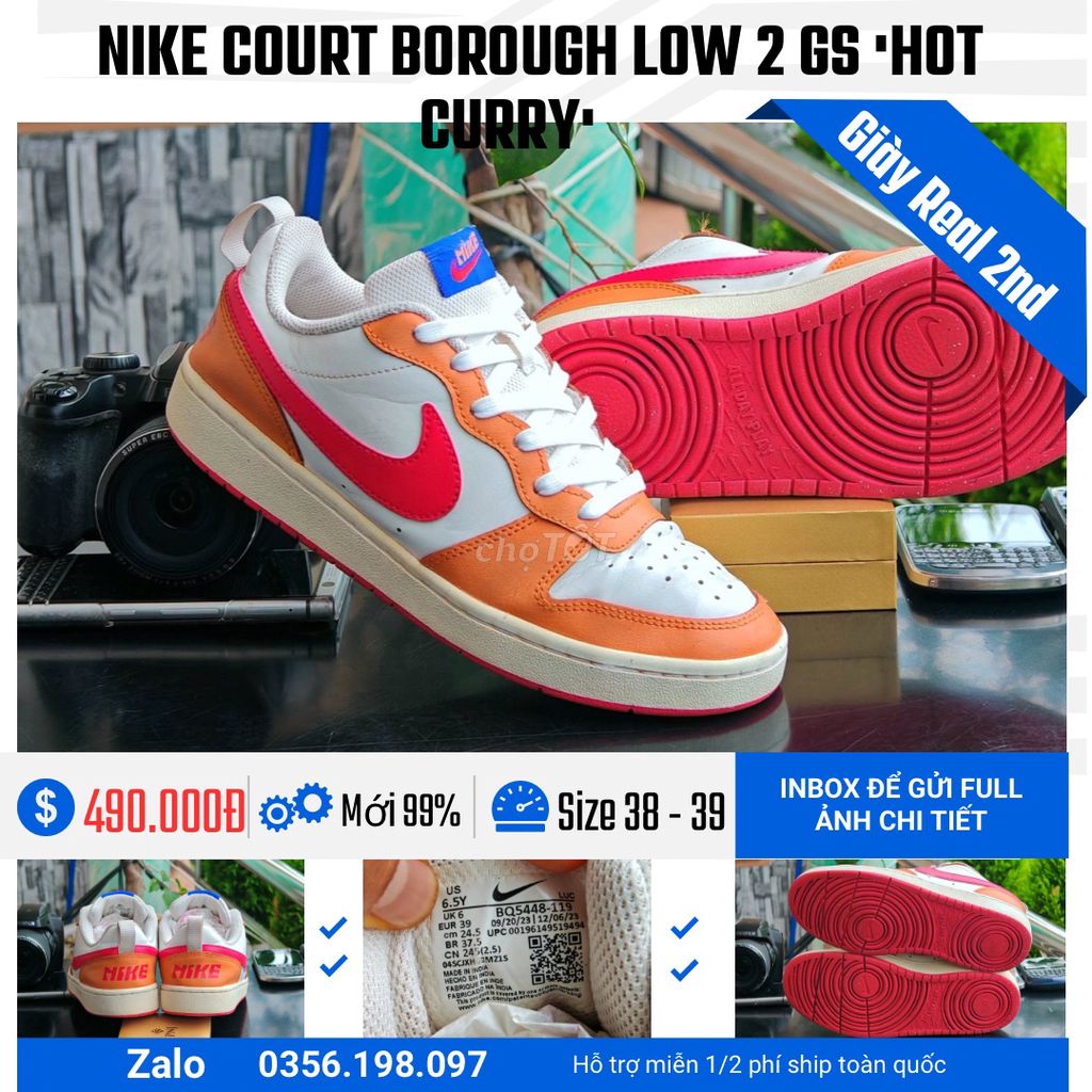 [CHÍNH HÃNG] [Mới 99%] Nike Court Borough Low 2 GS. Mua bán Giày dép tại Quận Hoàn Kiếm Hà Nội được đăng bởi chú CÔNG AN bán giày CHÍNH HÃNG hình 1