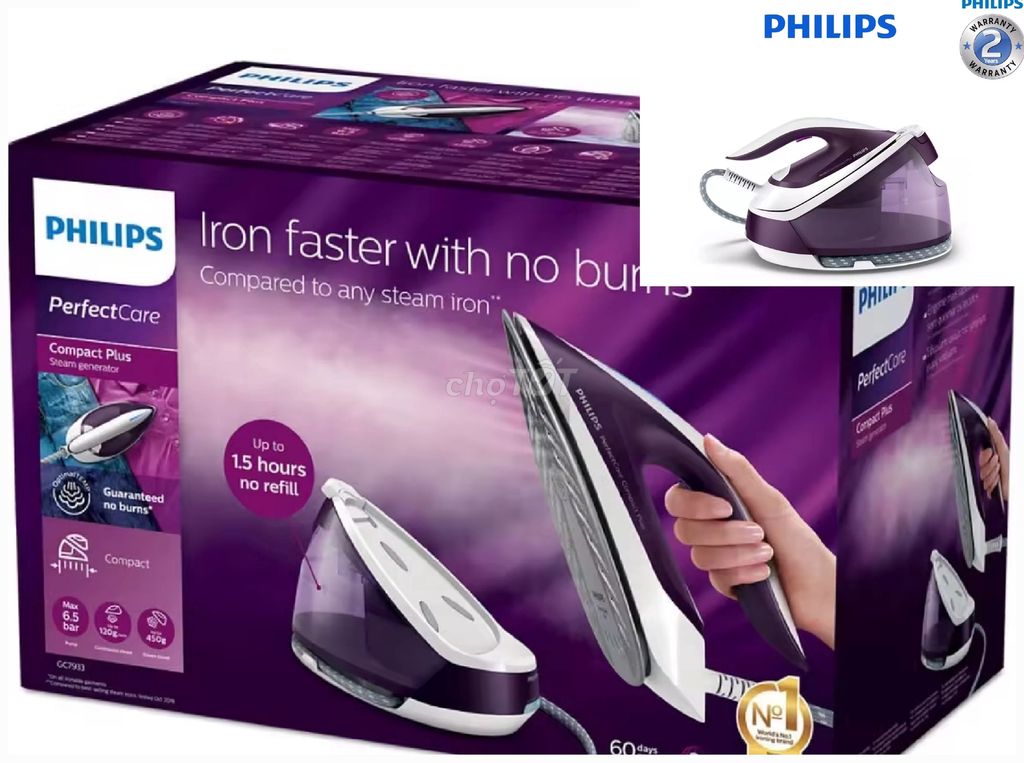 Bàn ủi hơi nước PHILIPS Perfectcare GC7933/30 MỚI💯